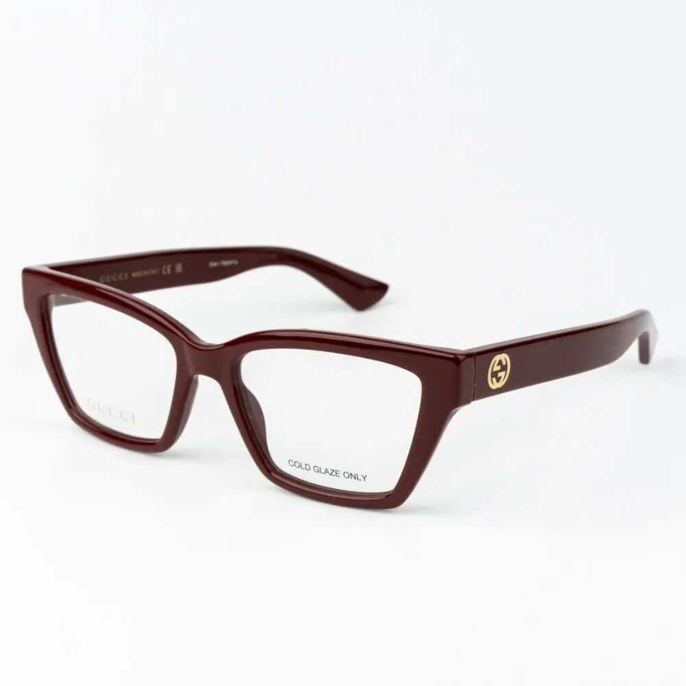 Gucci Women Eyeglasses Burgundy Cat Eye GG1715O 003 BRAND NEW